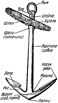 Русские названия частей якоря