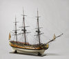 Model van de bark Kamp en Eere van 42 stukken, anoniem, 1780 - 1830_NG-NM-11530.jpg