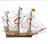 VINTAGE HISTORICAL SAILING SHIP PRINT ~ A SPANISH or FLEMISH WARSHIP 1550-60 01.jpg