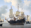 Schepen_onder_de_kust_voor_anker_(Willem_van_de_Velde_II) 1660.jpg