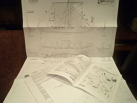 Чертежи и инструкции по сборке деревянной модели Драккара формы Amati