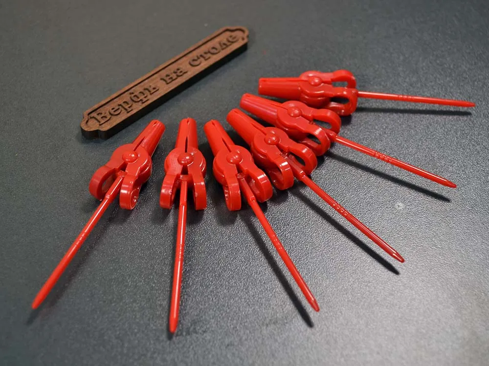 Держатель для окрашиваевых деталей, прищепка большая, 6 шт./уп.