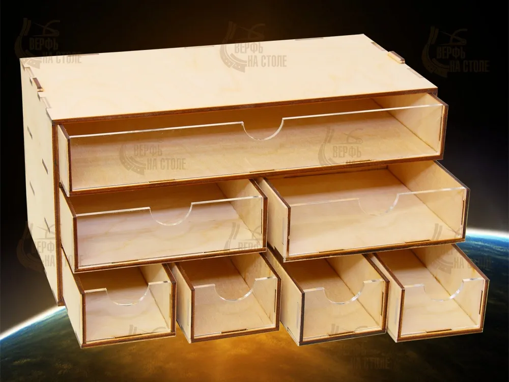 Касcетный модуль-органайзер комбинированный на 7 ящичков