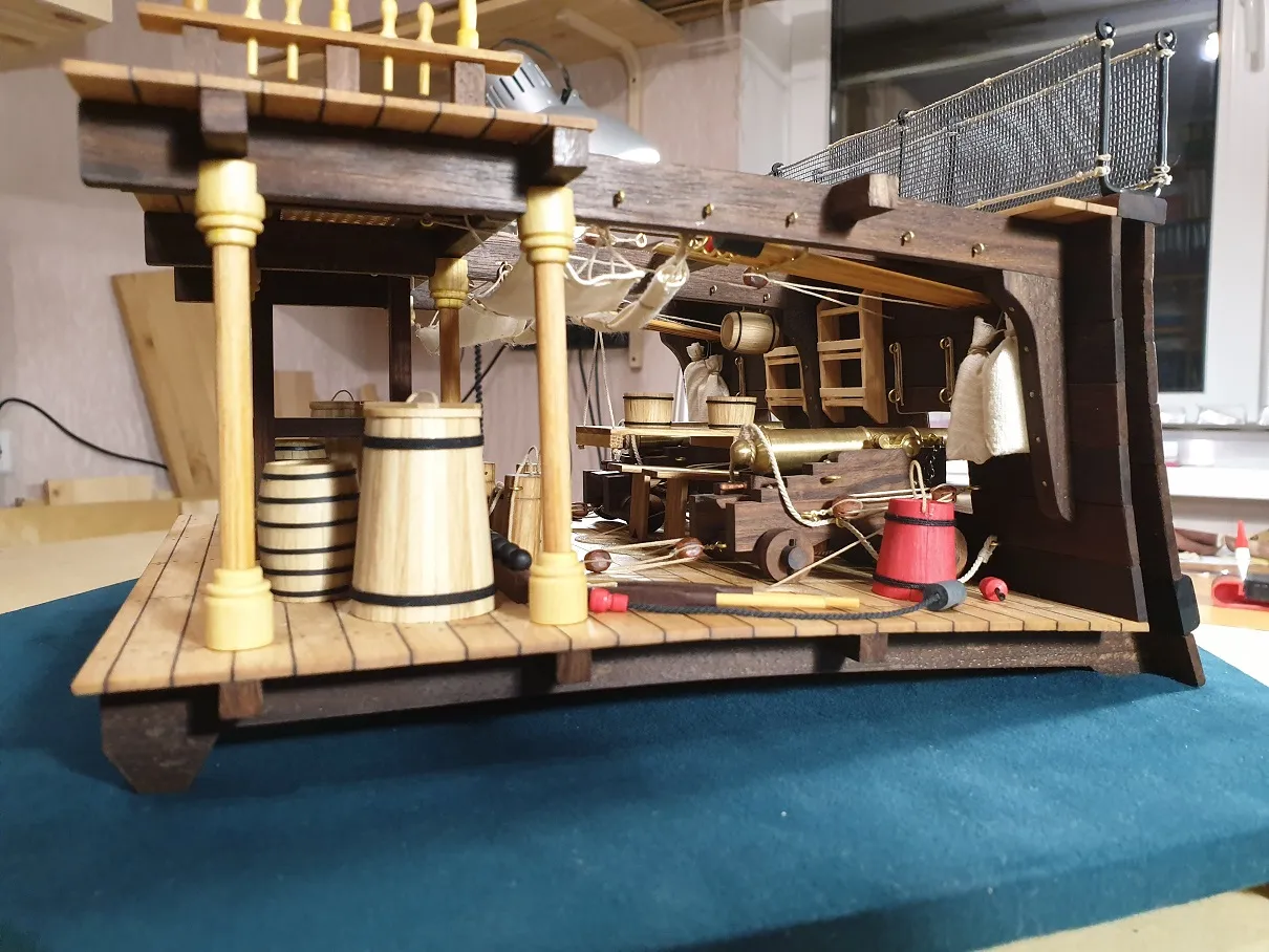 Модель корабля Фрагмент орудийной палубы - Верфь на Столе