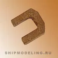 Открытый штаг-блок, орех, 10 мм, 2 шт