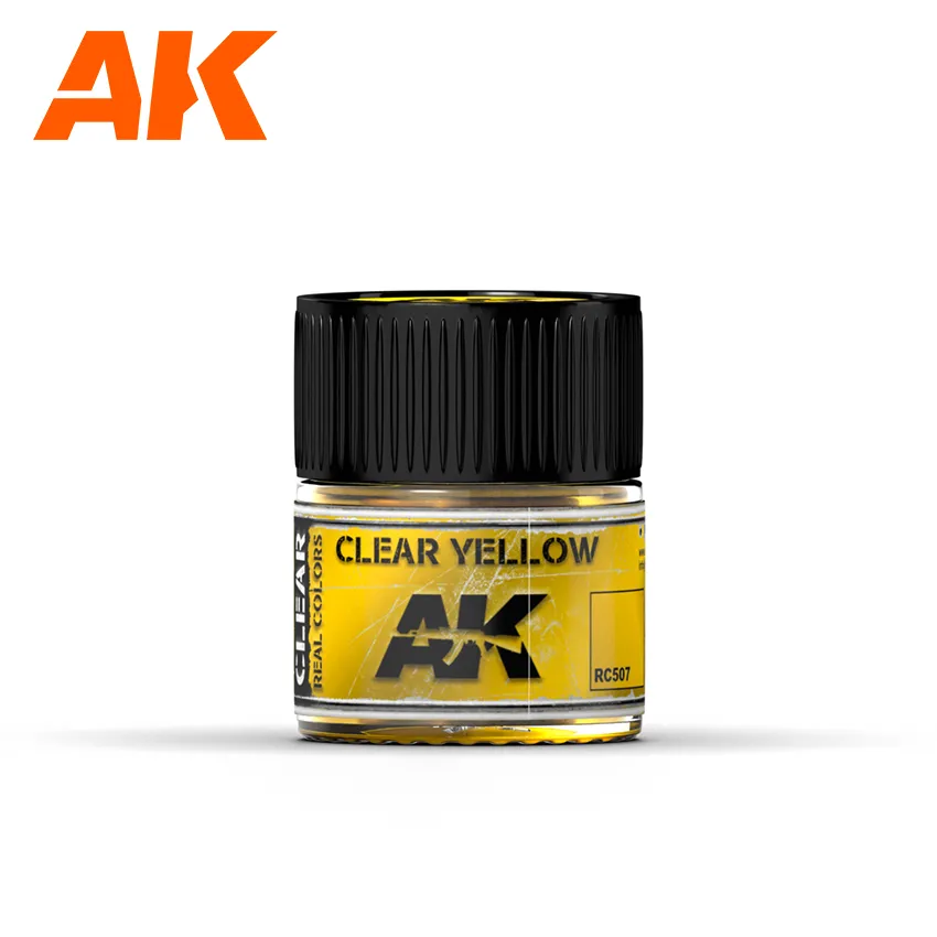 Краска AK Interactive, акриловая Clear Yellow (прозрачный желтый), 10 мл