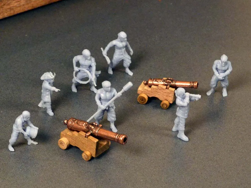 Набор фигурок "Капитан с командой" масштаб 1/72