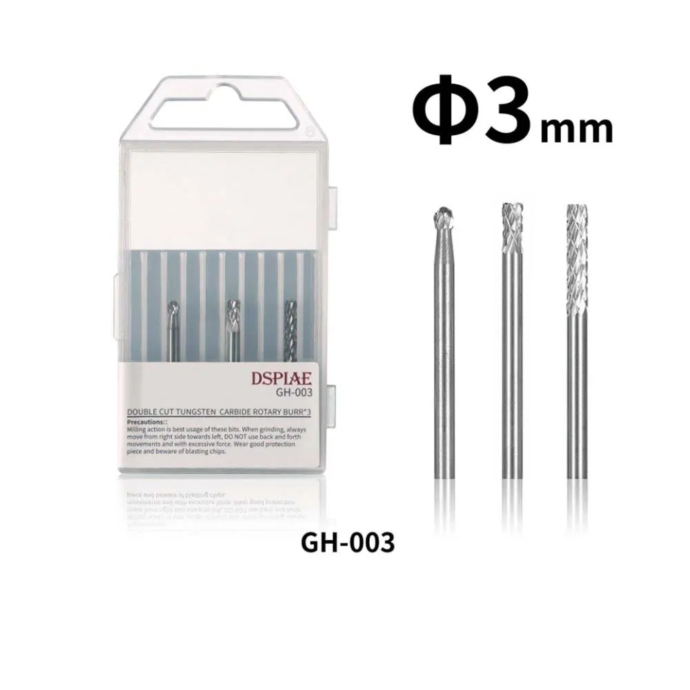 Набор из трех карбид вольфрамовых буров "кукуруза"