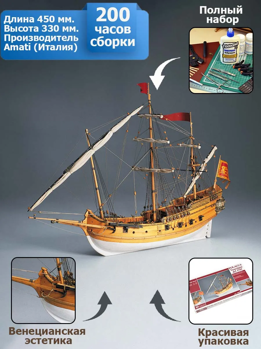 Polacca Veneziana + (Полный набор инструментов, клея, лак)