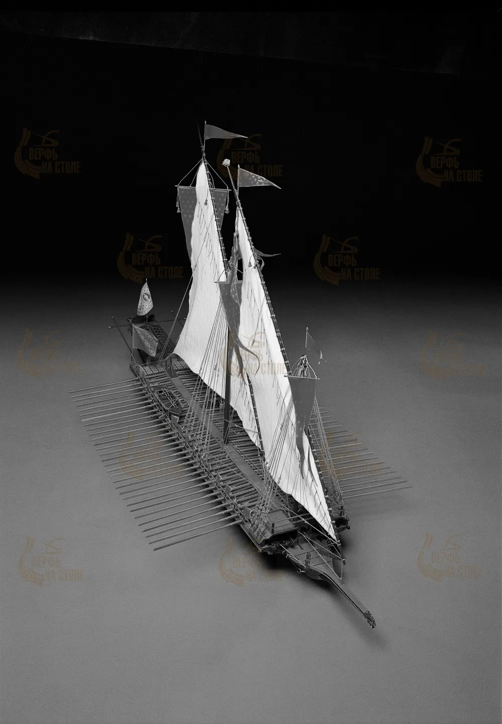 Чертеж галеры Reale De France, масштаб 1:60 Чертеж галеры Reale De France, масштаб 1:60