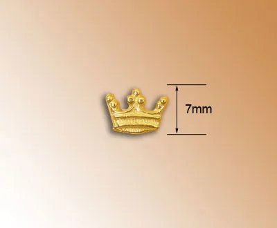 Декоративный элемент, корона, 10 мм, металл