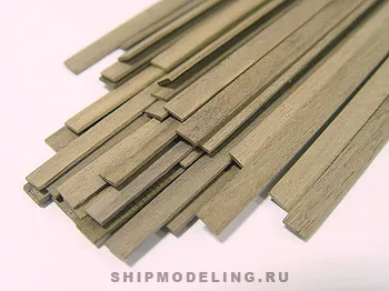 Рейка 1х4 мм, чёрный орех, 4 шт Рейка 1х4 мм, чёрный орех, 4 шт