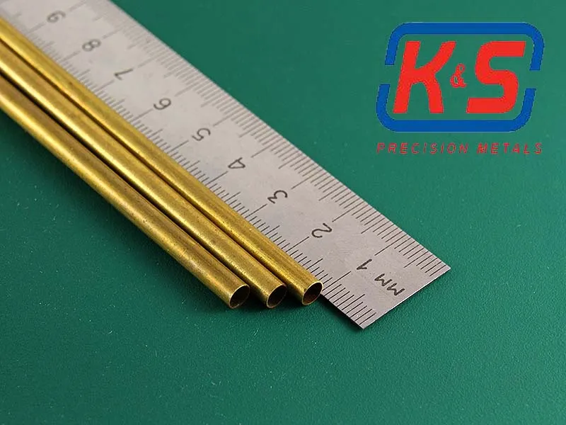 Тонкостенная латунная трубка 4,5 мм, 3 шт