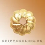 Декоративный элемент, 4 мм, латунь, 10 шт