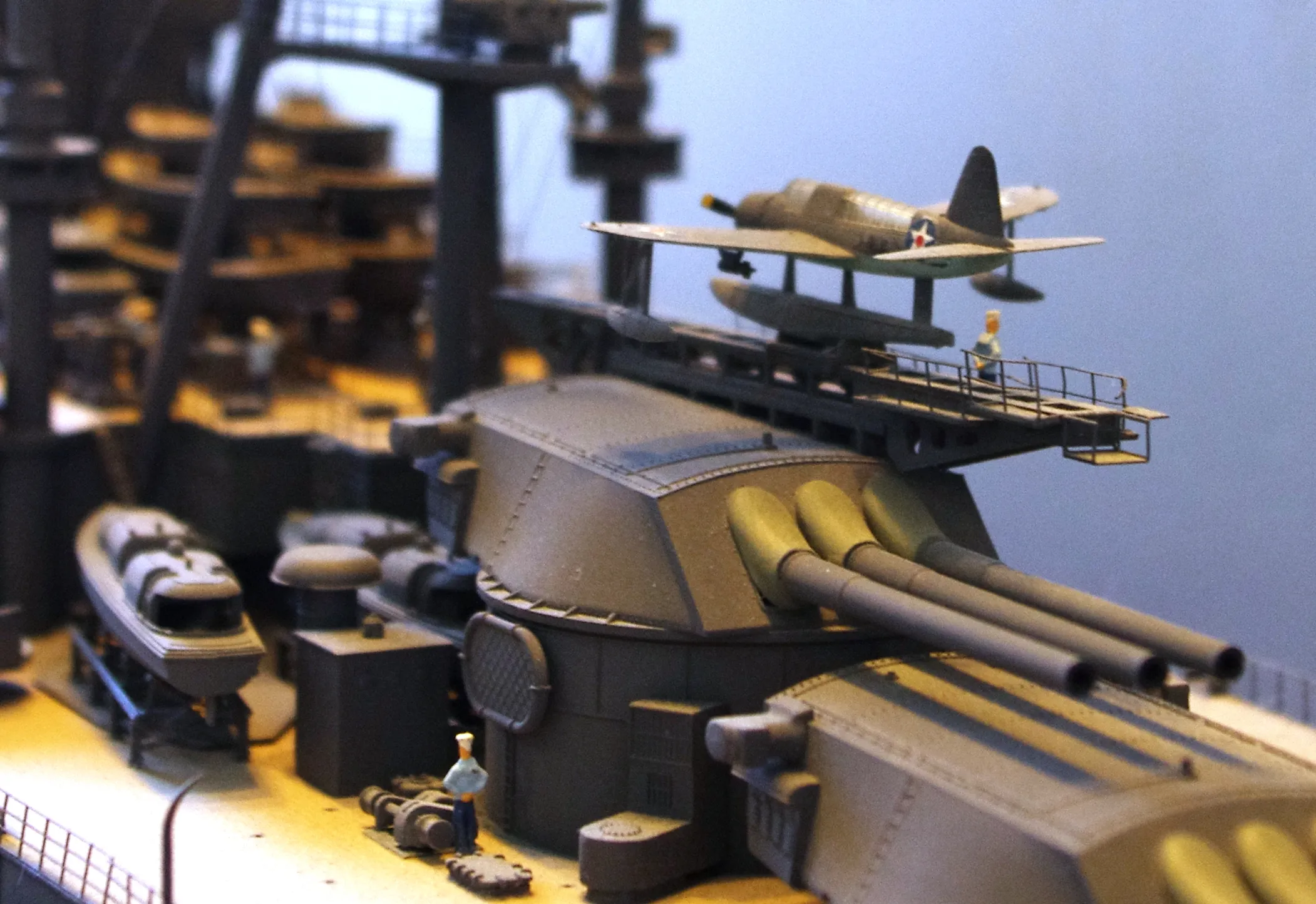 Модель корабля Линкор  ВВ-39  "АРИЗОНА"  декабрь 1941 г. - Верфь на Столе