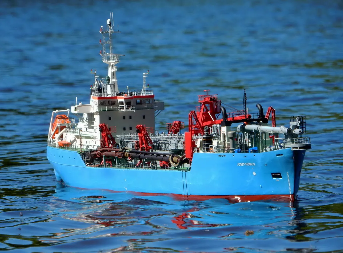 Модель корабля dredger "Josef Möbius" - Верфь на Столе