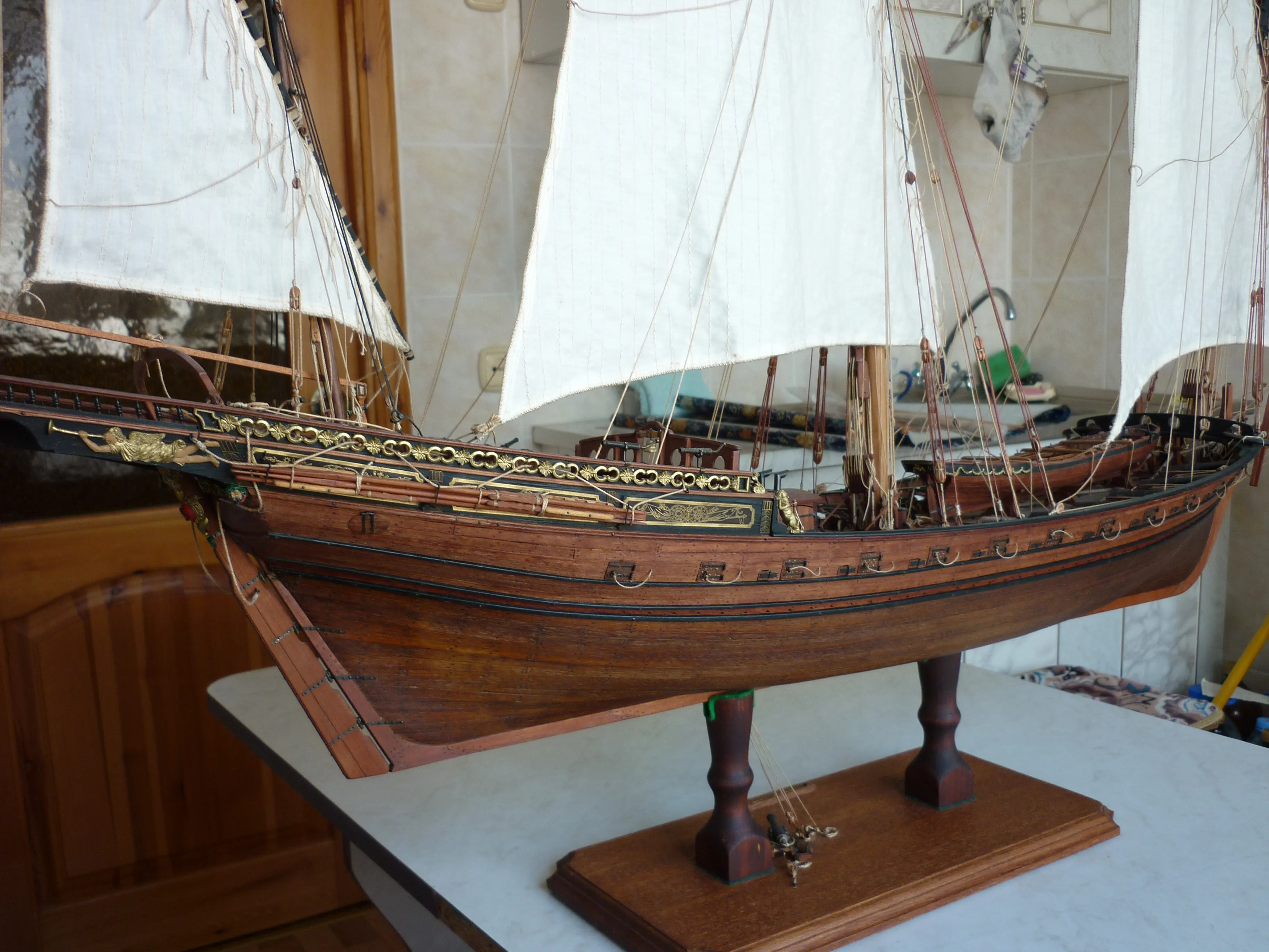 Модель корабля Шебека «Le Requin»  - Верфь на Столе