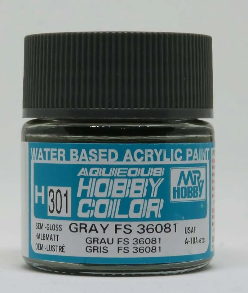 Краска Mr Hobby, акриловая, серая FS36081 полуглянцевая, H 301, 10 мл Краска Mr Hobby, акриловая, серая FS36081 полуглянцевая, H 301, 10 мл