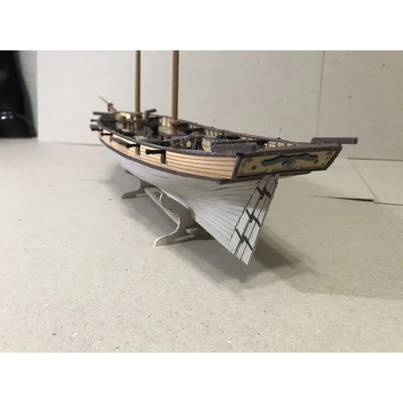 Модель из картона шхуна Halcon, Испания, 1840 г Модель из картона шхуна Halcon, Испания, 1840 г