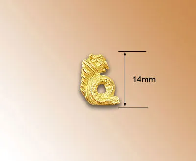 Декоративный элемент, змея, 14 мм, металл