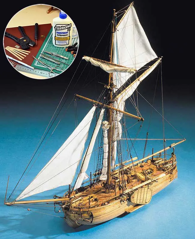 Канонерский Бот (Dutch Gun Boat) + (Полный набор инструментов, клея и лак) Канонерский Бот (Dutch Gun Boat) + (Полный набор инструментов, клея и лак)