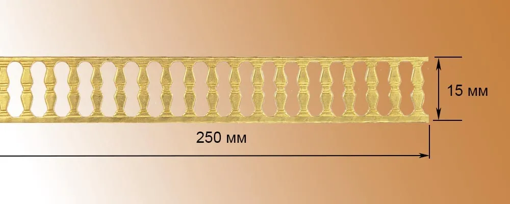 Декоративная полоска, латунь