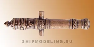 Пушка с декоративным узором, под бронзу, 45 мм, 2 шт