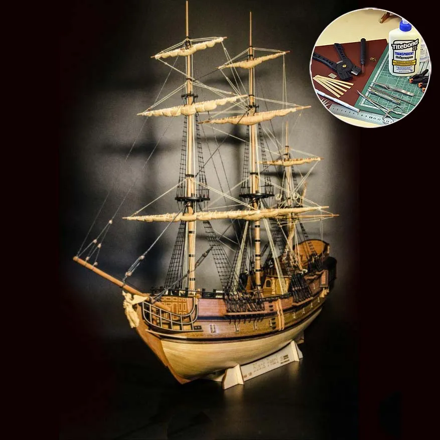 Black Pearl (Черная Жемчужина), 533 мм + (Полный набор инструментов, клея и лак) Black Pearl (Черная Жемчужина), 533 мм + (Полный набор инструментов, клея и лак)