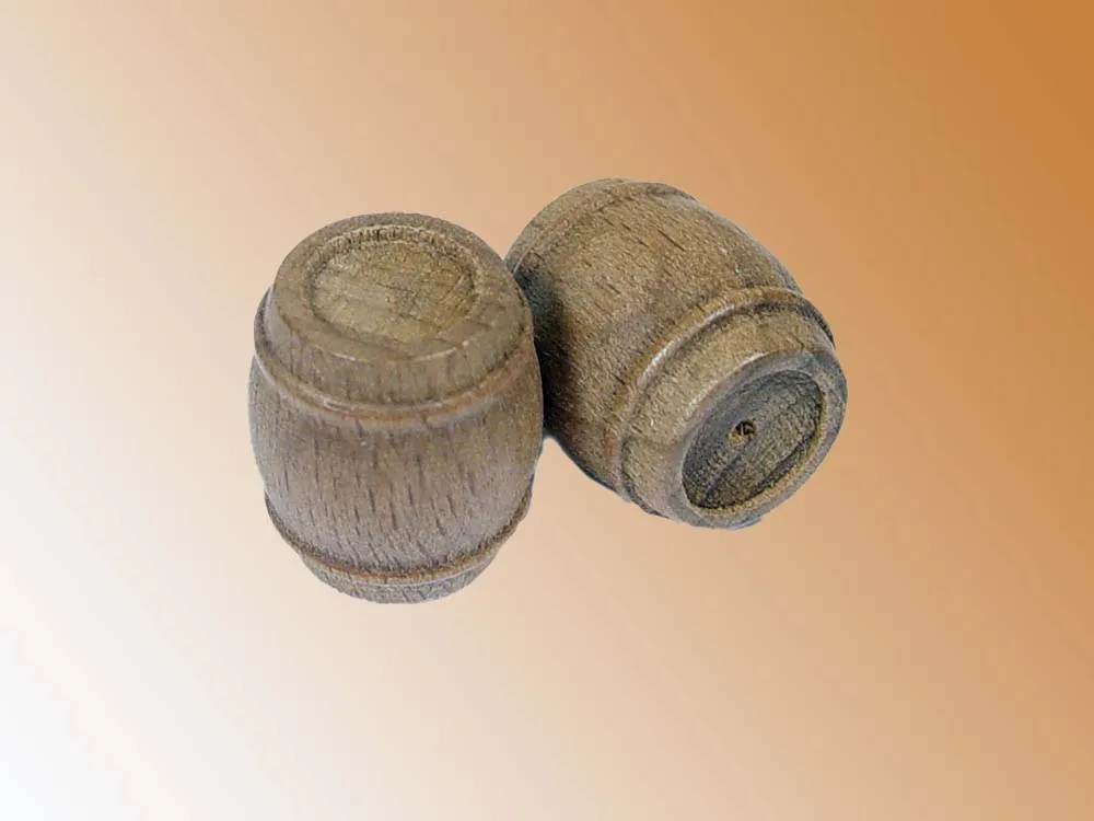 Бочка, орех, 10х8 мм, 6 шт