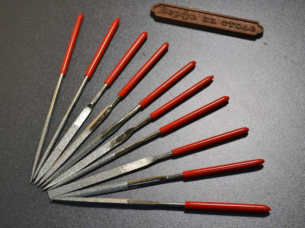 Набор алмазных 140 мм надфилей, 10 штук