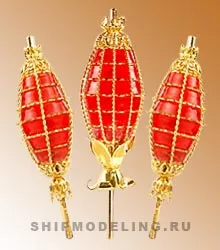 Кормовые фонари Couronne, металл и пластик, 3 штуки