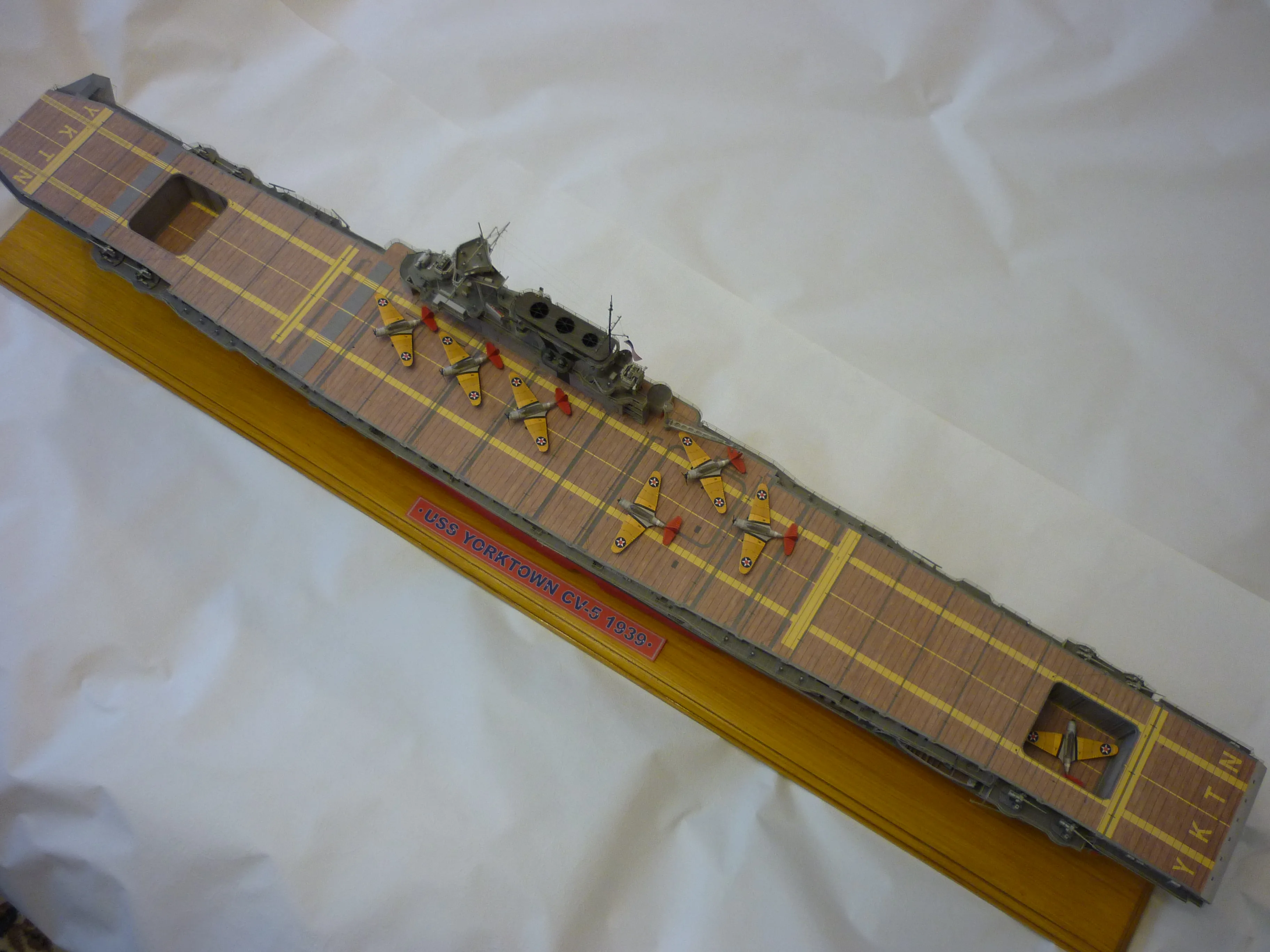Модель корабля Американский авианосец USS Yorktown (CV-5) - Верфь на Столе