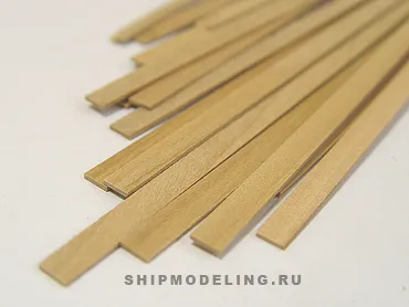 Рейка 2х5 мм, светлая груша, 4 шт