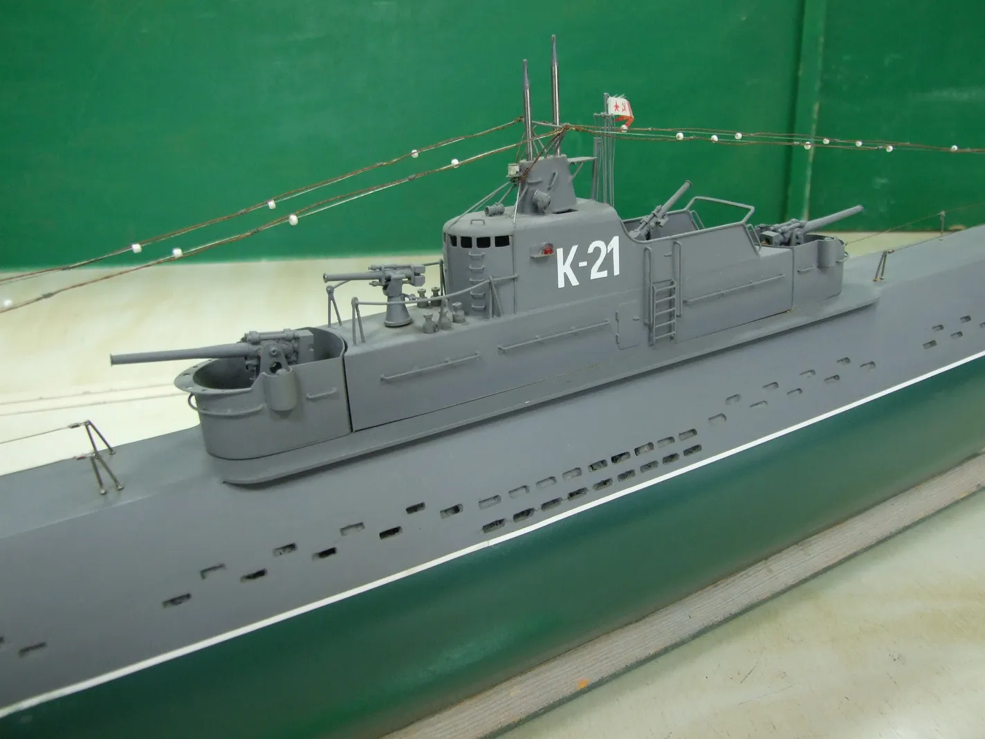 Модель корабля Крейсерская подводная лодка К-21 - Верфь на Столе