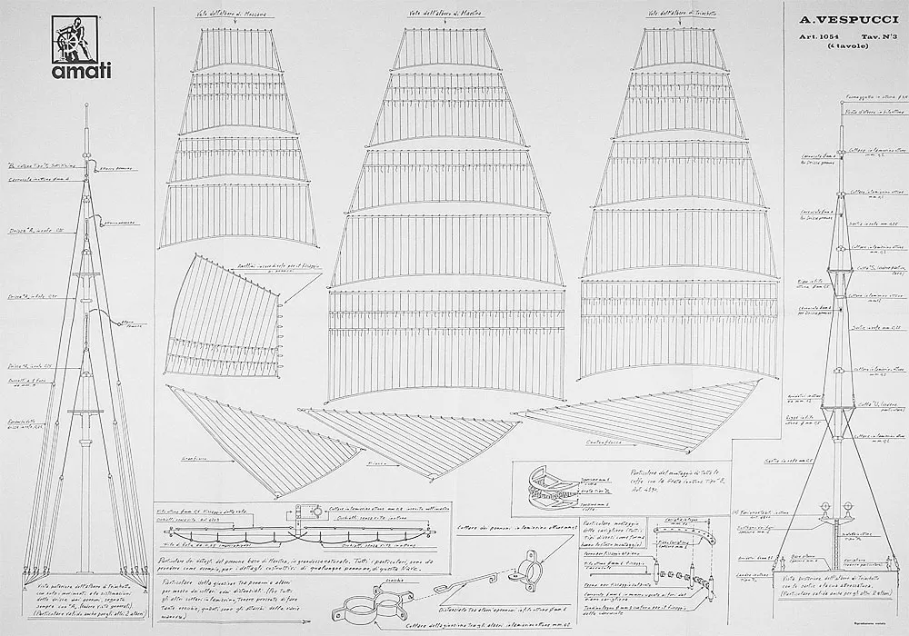 Чертеж корабля AMERIGO VESPUCCI
