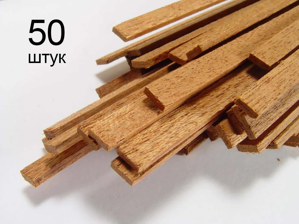 Рейка 1,5х5мм, красное дерево, 50 шт