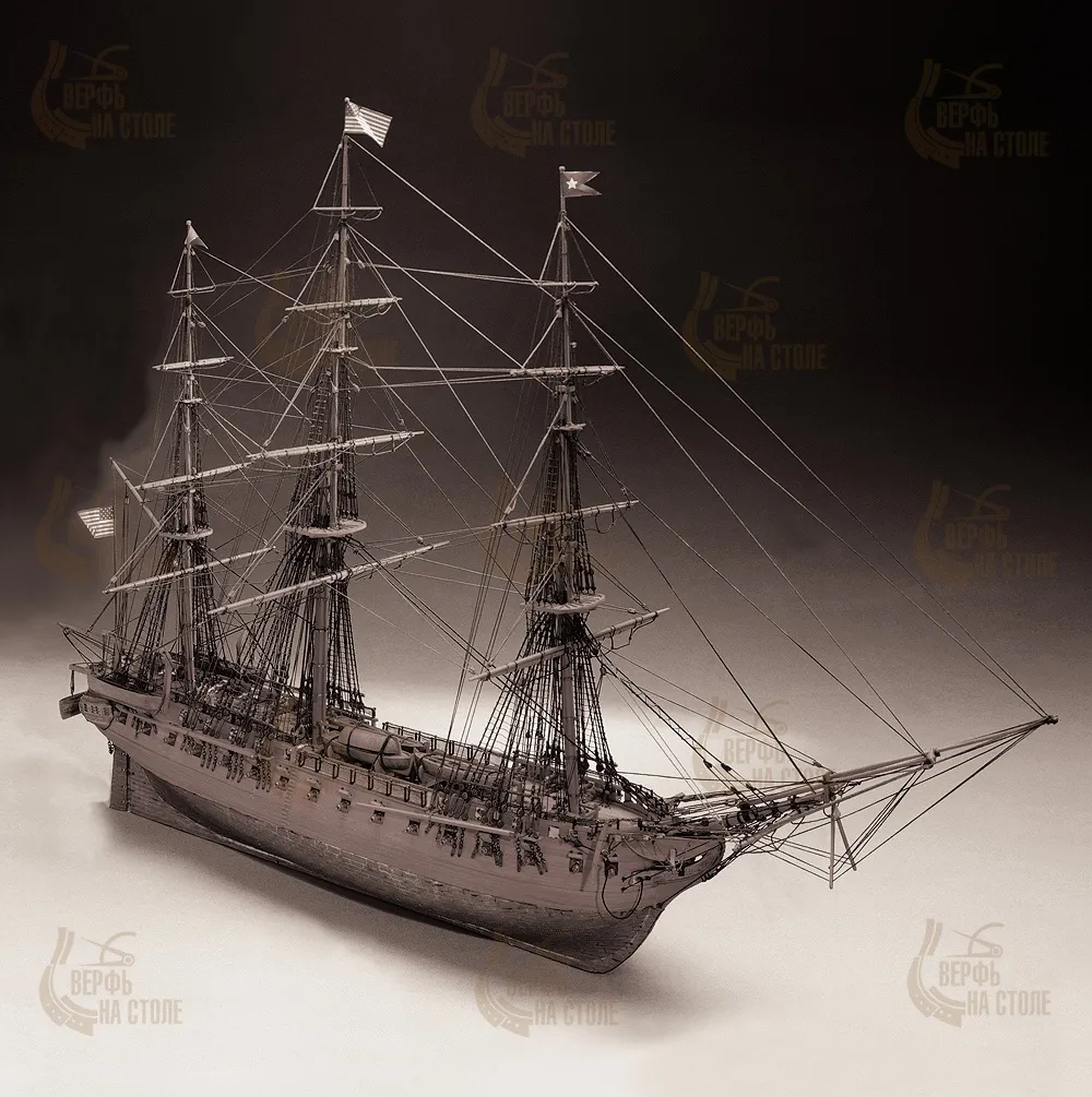 Чертеж корабля USS Constitution