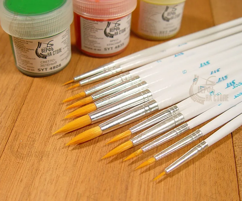 Набор кисточек из синтетического волоса, 12 шт. Набор кисточек из синтетического волоса, 12 шт.