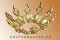 Декоративный элемент, латунь, 20 мм, 2 шт