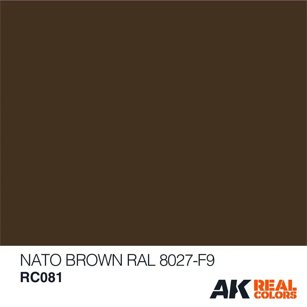 Краска AK Interactive, акриловая "RAL 8027 F9 НАТО Коричневый", 10 мл