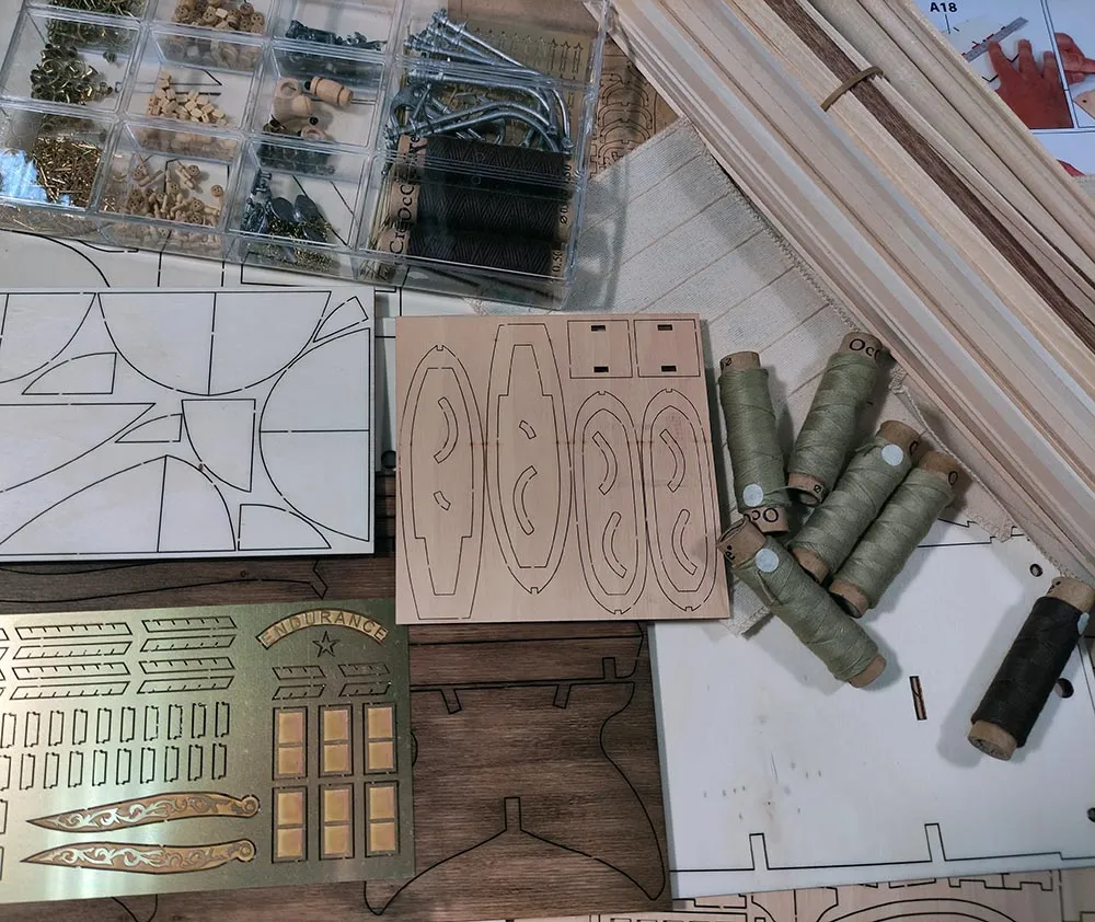 Сборная модель корабля Баркентина Endurance + (Полный набор инструментов, клея и краски)