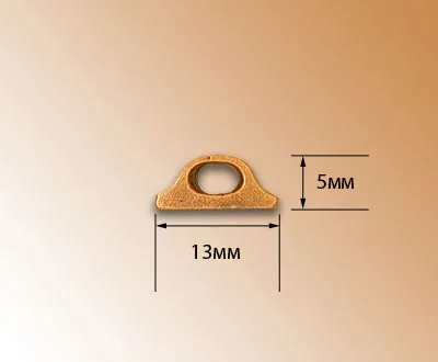 Закрытая киповая планка, металл под бронзу, 13 мм
