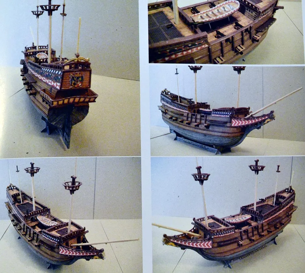 Модель из картона галеон "Roter Lowe"