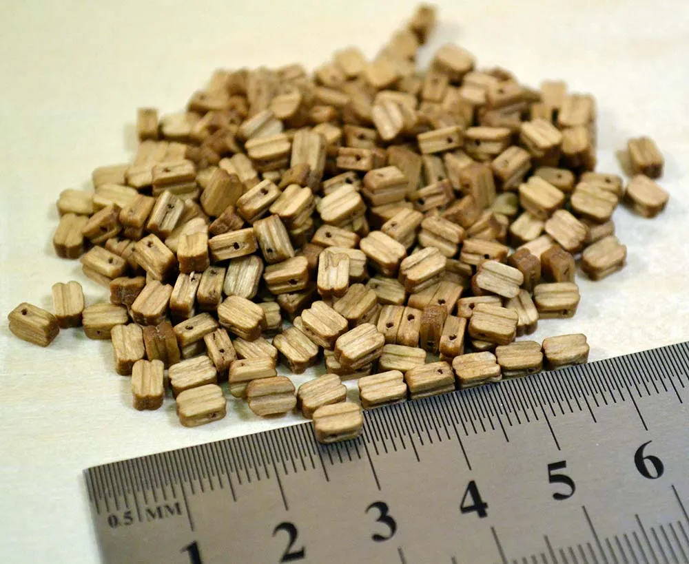 Блок, одношкивный, орех,  5 мм, 20 шт