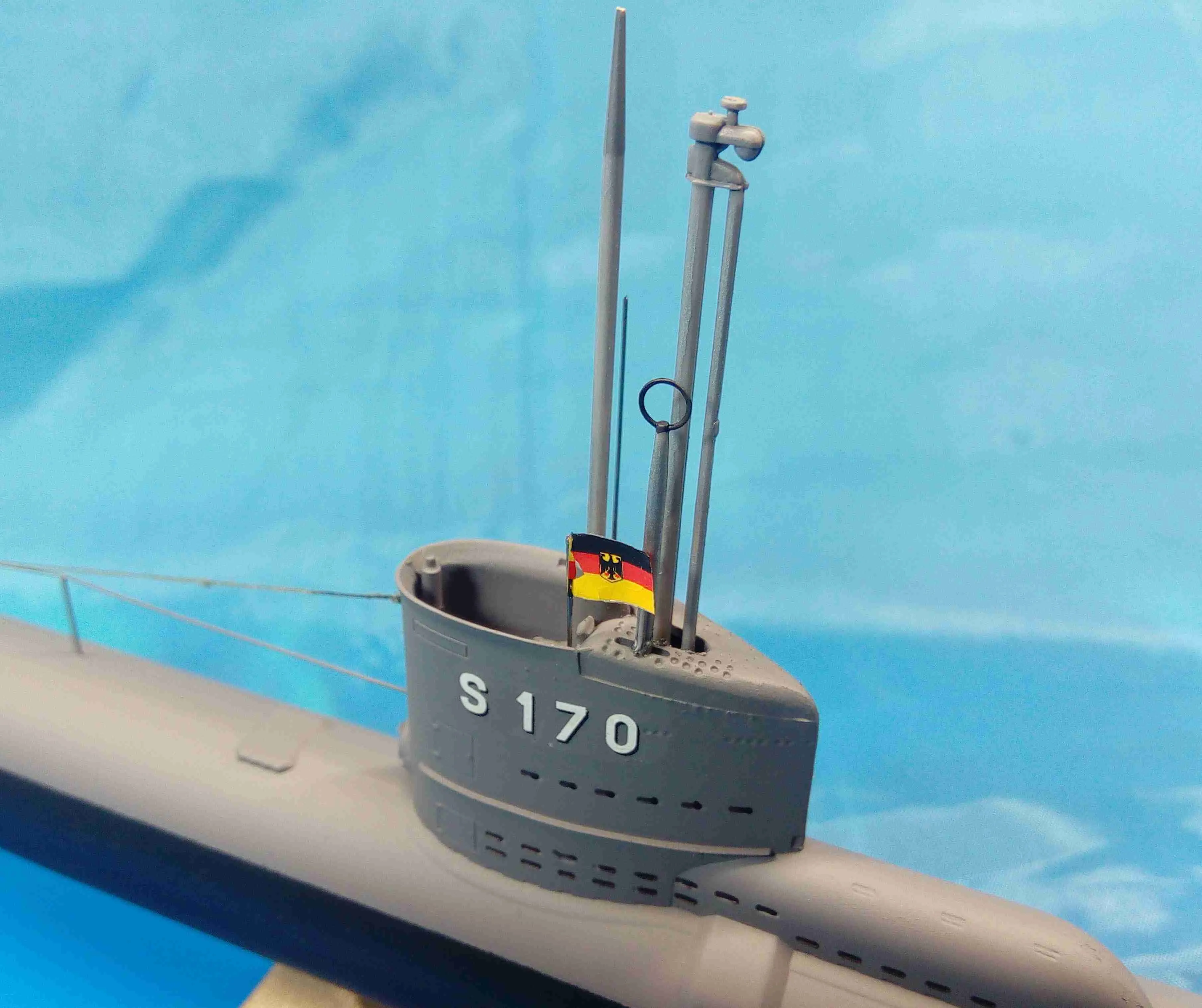 Модель корабля Немецкая подводная лодка XXIII серии «S-170» - Верфь на Столе