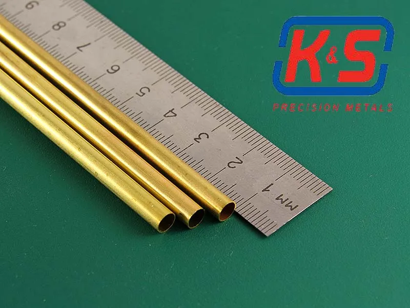 Тонкостенная латунная трубка 5 мм, 3 шт