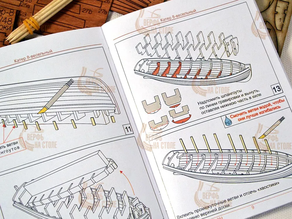 Катер 8-весельный XVIII-XIX века (плюс инструменты)