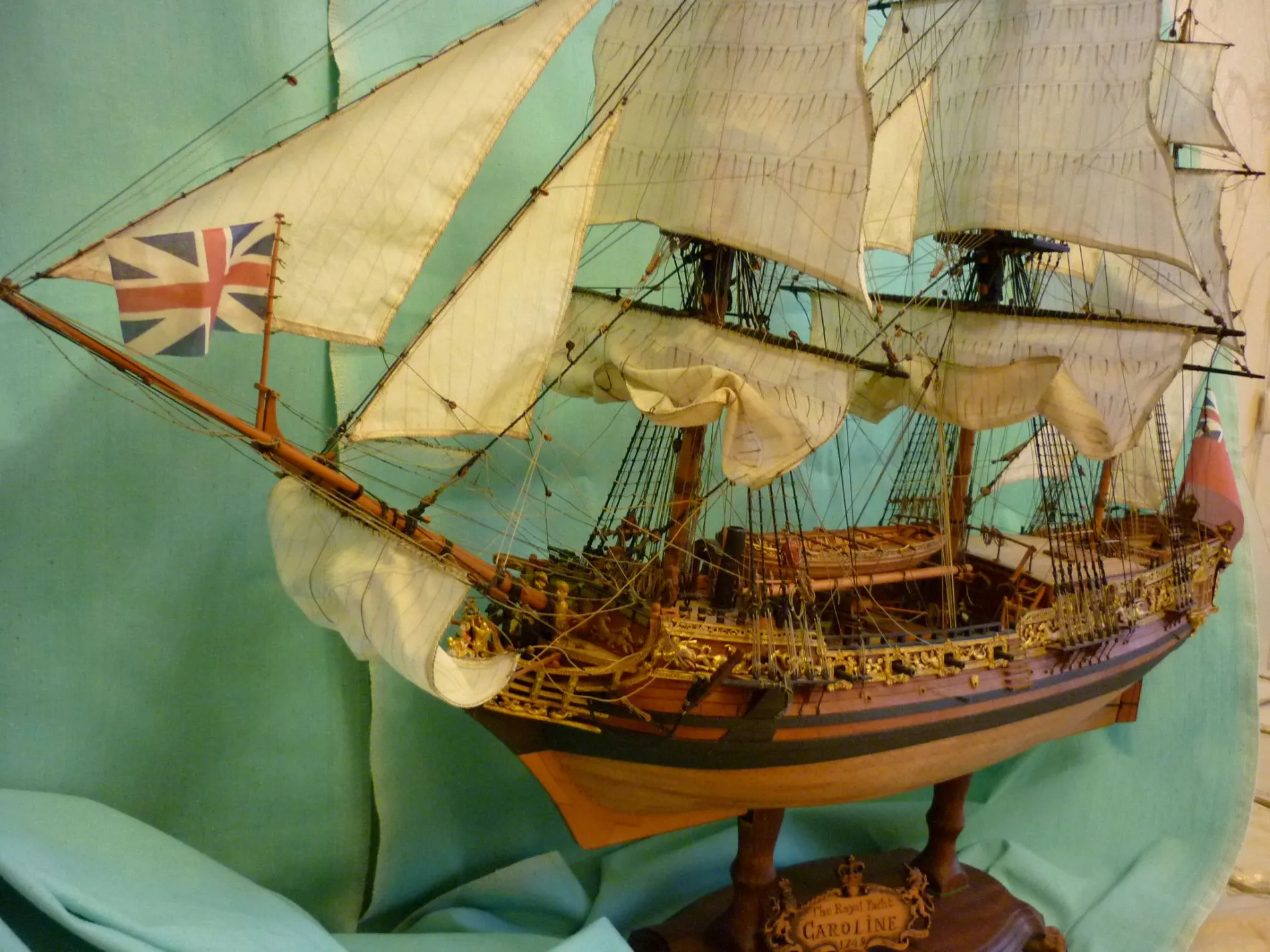 Модель корабля Королевская яхта «Royal Caroline», Англия - Верфь на Столе