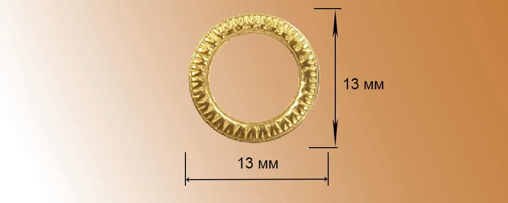 Декоративный элемент, латунь, 2 шт