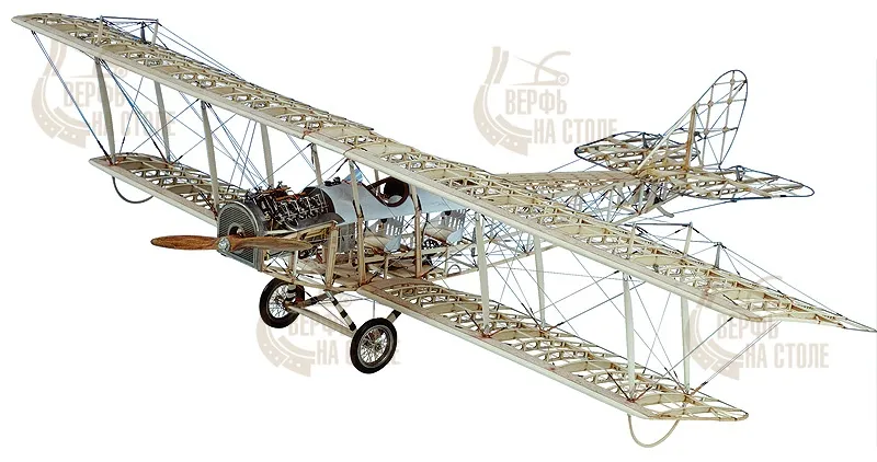 Деревянная модель самолета Биплан Curtiss Jn-4D Jenny